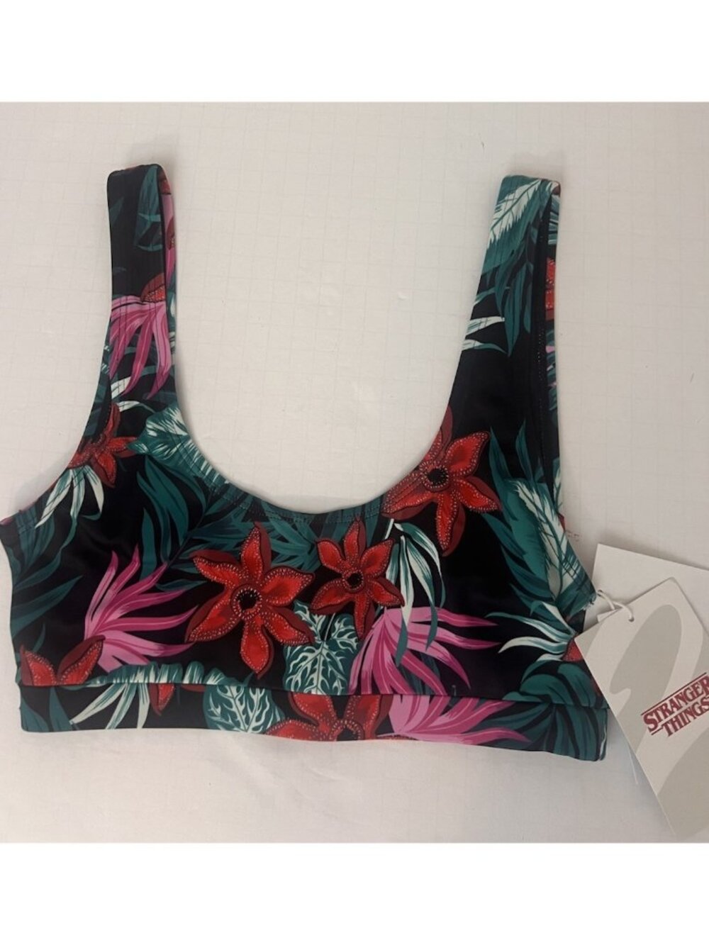 Stranger Things Bralette Tropical Sports Bra Size 2.     Hh
